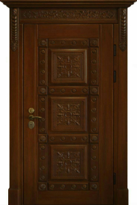 Стальная дверь Парадная дверь №375 с отделкой Массив дуба