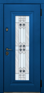 Стальная дверь Со стеклом №11 с отделкой МДФ ПВХ