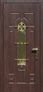 Стальная дверь Дверь с ковкой №6 с отделкой МДФ ПВХ