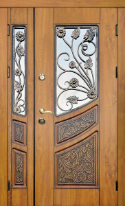 Стальная дверь Парадная дверь №411 с отделкой Массив дуба