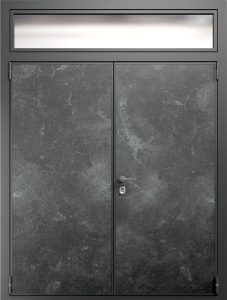 Стальная дверь Со стеклом №9 с отделкой МДФ ПВХ
