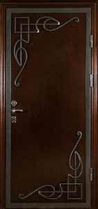 Стальная дверь Дверь с ковкой №2 с отделкой Порошковое напыление