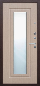 Стальная дверь С зеркалом №47 с отделкой МДФ ПВХ