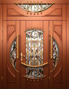 Стальная дверь Парадная дверь №417 с отделкой Массив дуба