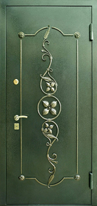 Стальная дверь Дверь с ковкой №1 с отделкой Порошковое напыление