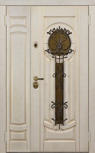 Стальная дверь Двухстворчатая дверь №30 с отделкой МДФ ПВХ