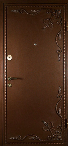 Стальная дверь Дверь с ковкой №3 с отделкой Порошковое напыление