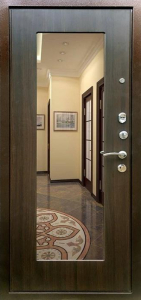 Стальная дверь С зеркалом №71 с отделкой МДФ ПВХ