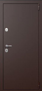 Стальная дверь С зеркалом №1 с отделкой Порошковое напыление