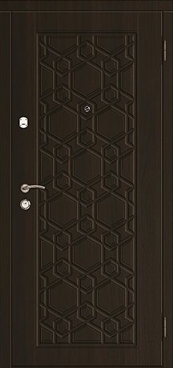 Утепленная дверь в коробке с уплотнителем №55