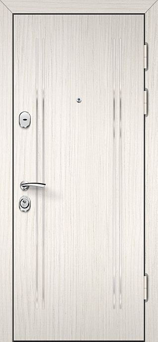 Входная дверь белая White MDF №2