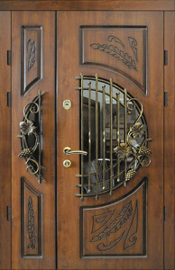 Стальная дверь Парадная дверь №72 с отделкой Массив дуба