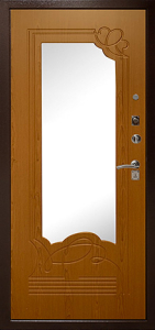 Стальная дверь С зеркалом №45 с отделкой МДФ ПВХ